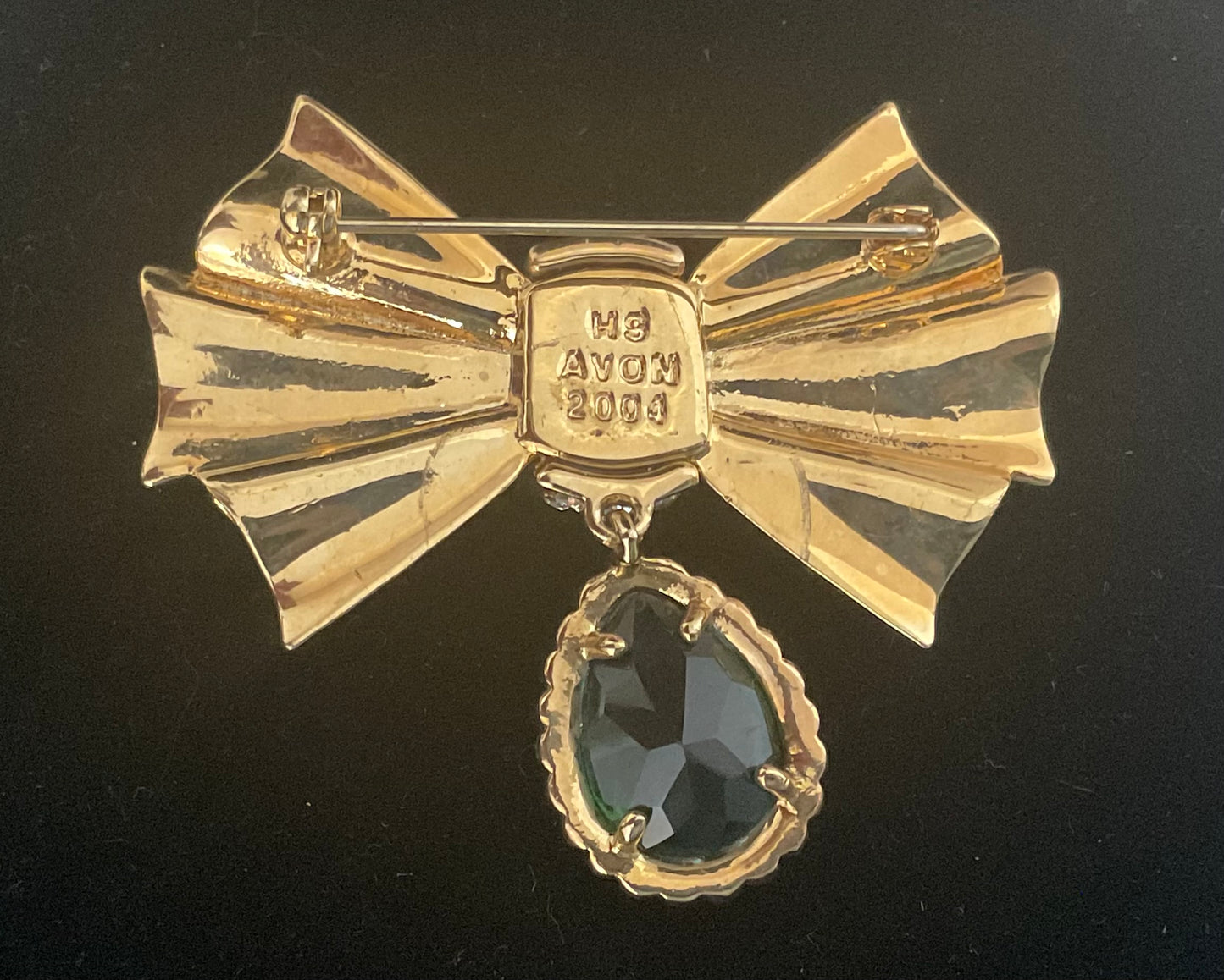 Avon 2004 Emerald Bow Honor Society Tribute Brooch Pin
