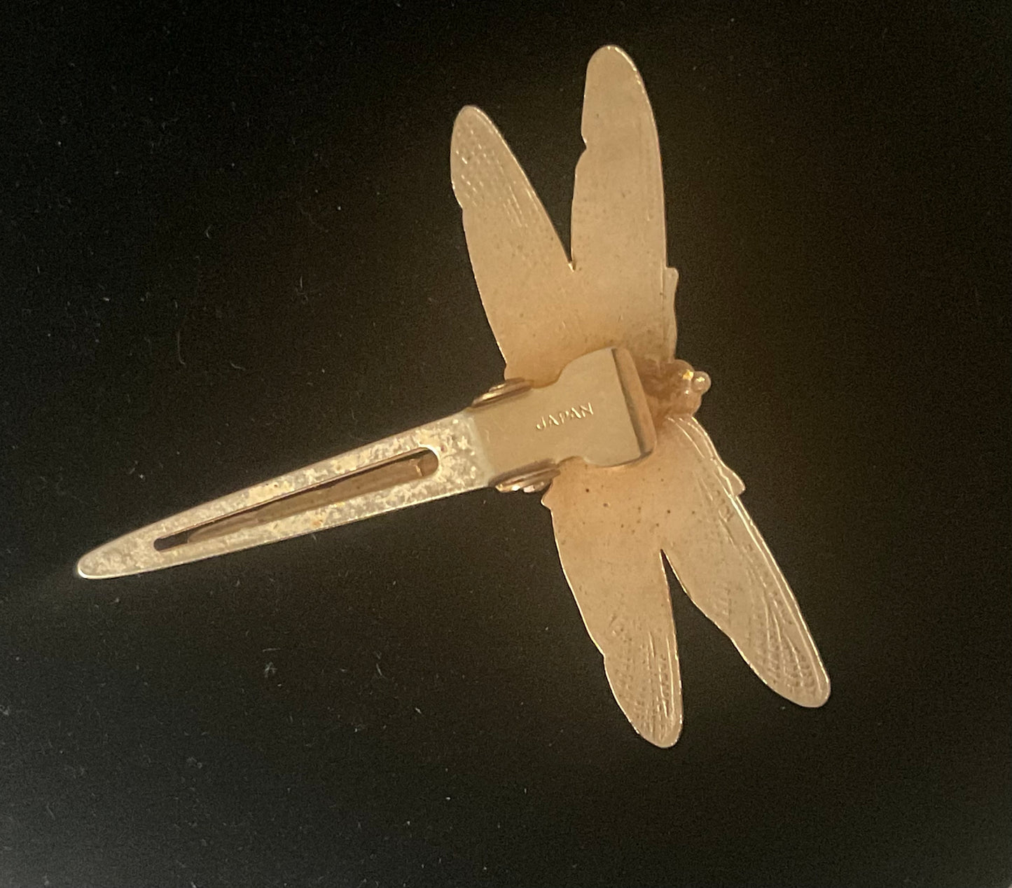 Vintage Japanese Gold Dragonfly Hair Clip