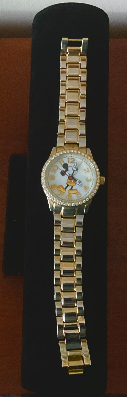 Mickey Mouse Diamonique Gold Tone Watch