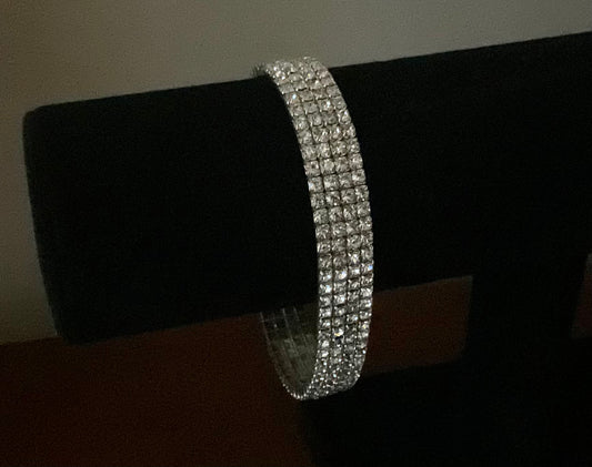 Vintage Rhinestone Stretch Bracelet