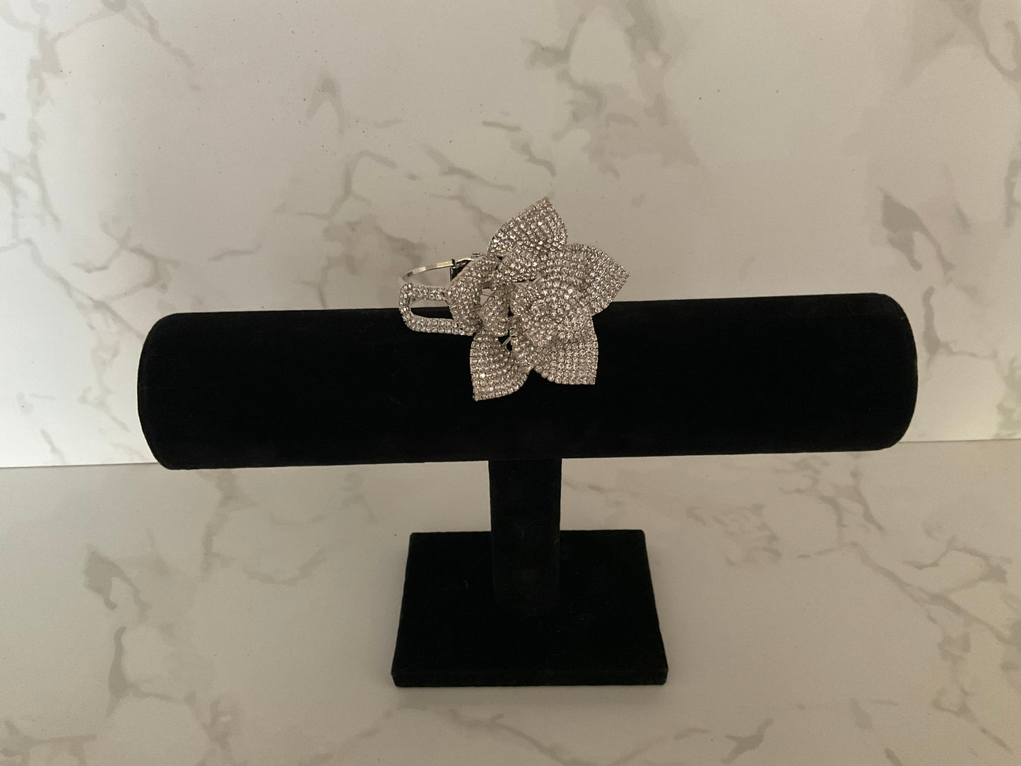 Christian Sirlano New York Crystal Rose Hinge Bracelet