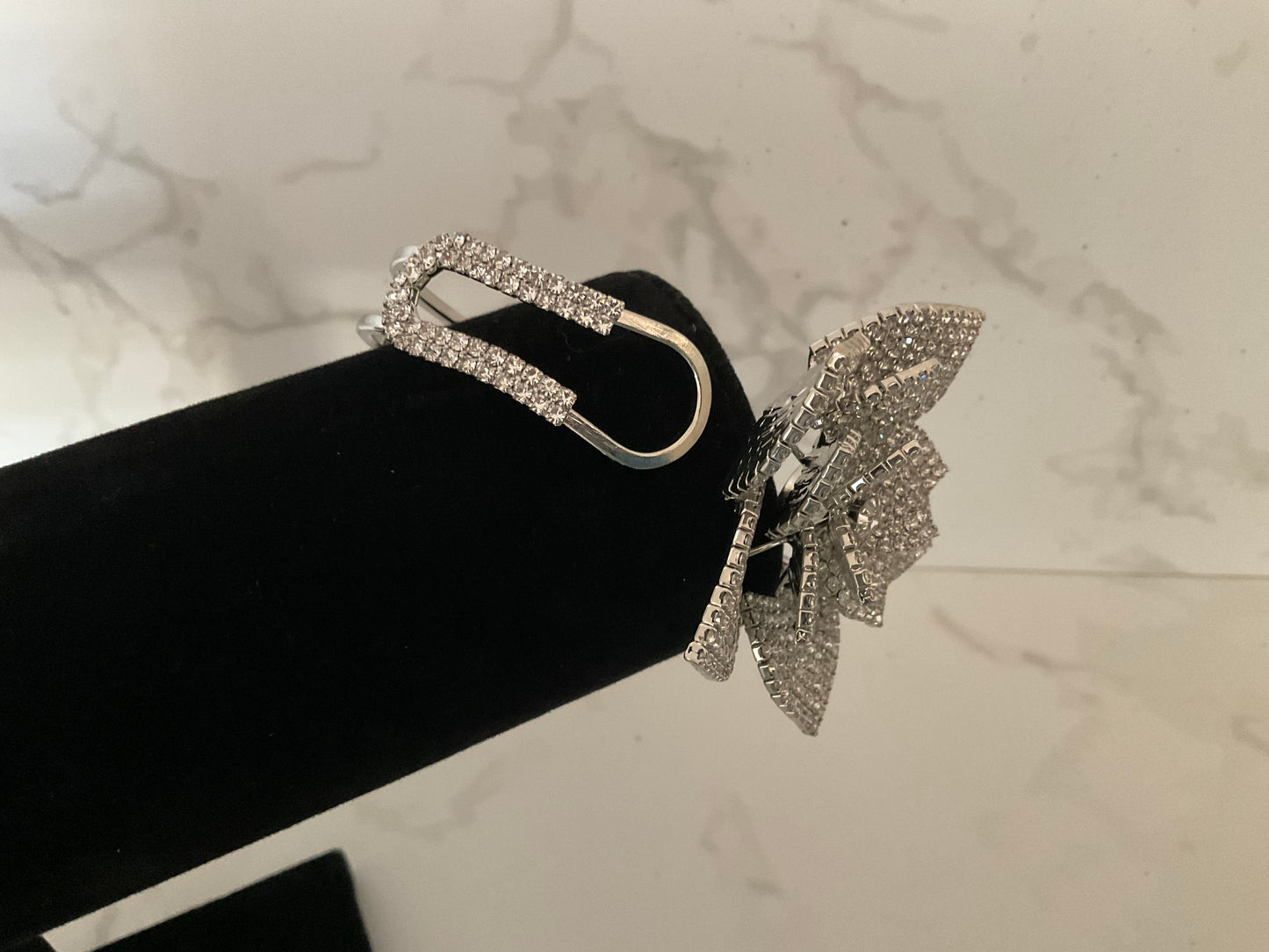 Christian Sirlano New York Crystal Rose Hinge Bracelet