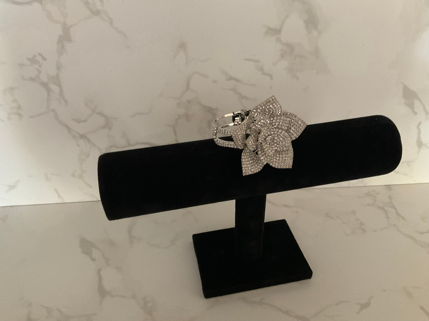 Christian Sirlano New York Crystal Rose Hinge Bracelet