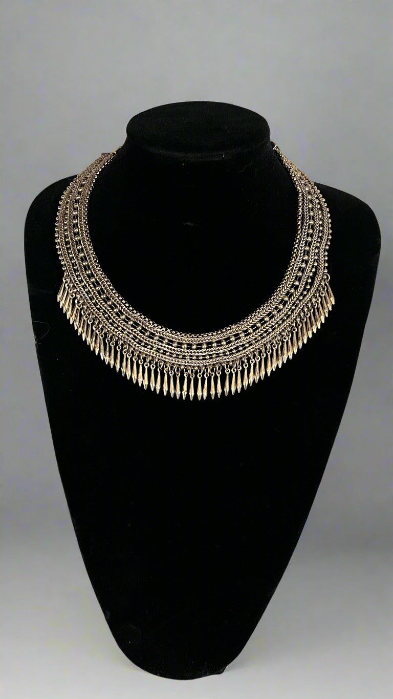 Vintage Shyanne Gold Dangle Choker Necklace